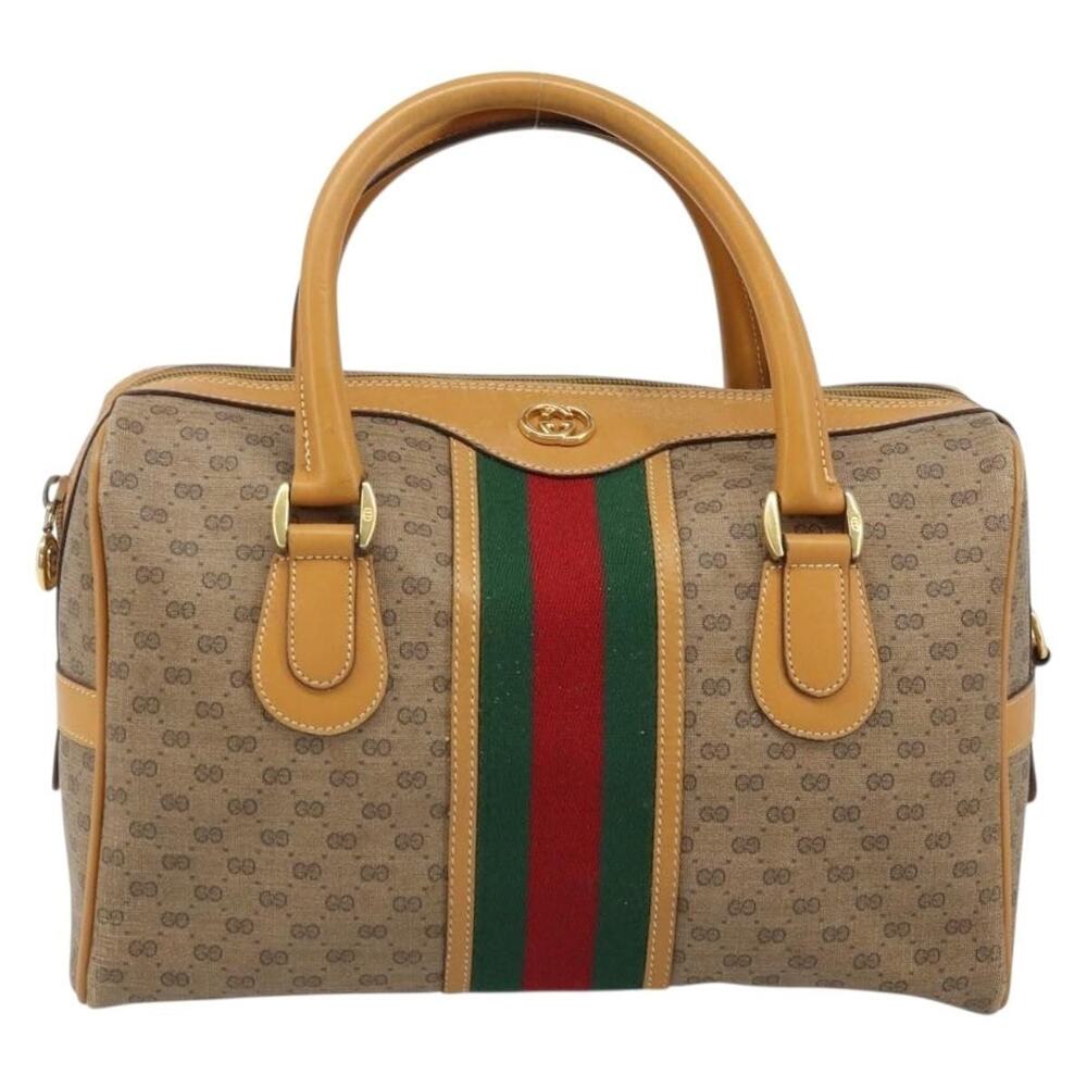 Gucci Micro GG Supreme Web Boston Bag 002 115 Beige